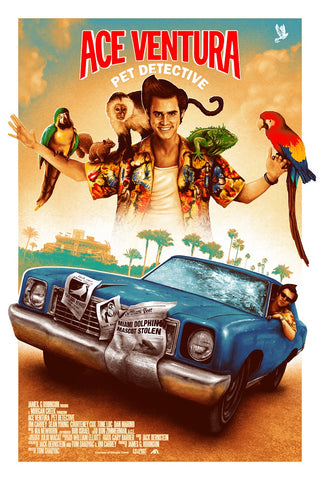 Ace Ventura Pet Detective Poster MATCHING NUMBER SET